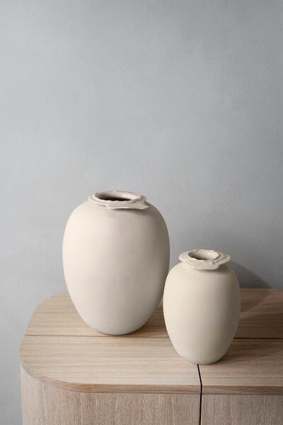 Vases, Brim vase, 28 cm, beige, Beige