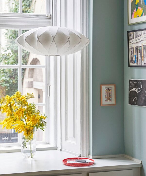 Pendant lamps, Nelson Saucer Crisscross Bubble pendant, M, White