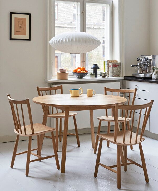 Dining chairs, J41 chair, oiled oak, Natural