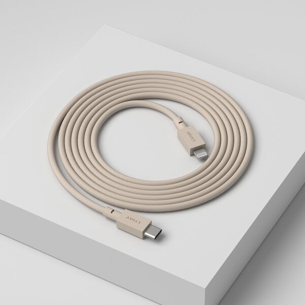 Mobile accessories, Cable 1 USB-C to Lightning charging cable , 2 m, Nomad sand, Beige
