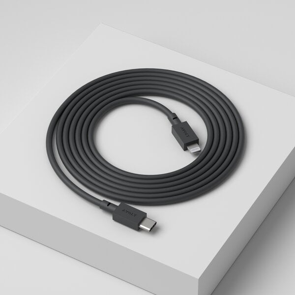 Matkapuhelintarvikkeet, Cable 1 USB-C to Lightning latauskaapeli, 2 m, musta, Musta