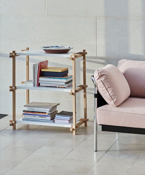 Sofas, Can sofa, 2-seater, Linara 415 - black canvas - chrome frame, Pink