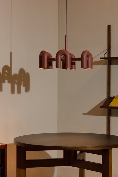 Pendant lamps, Cirkus chandelier, large, terracotta, Brown