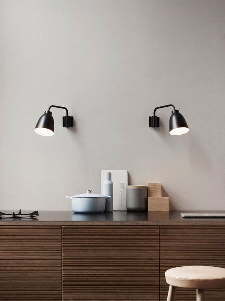 Wall lamps, Caravaggio Read wall lamp, matt black, Black