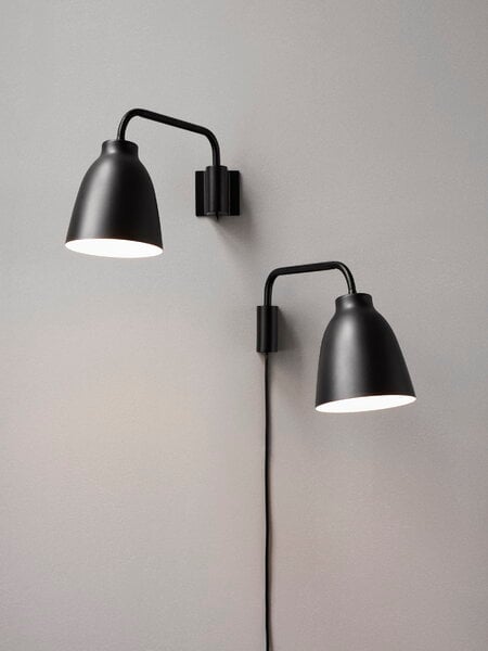 Wall lamps, Caravaggio Read wall lamp, matt black, Black