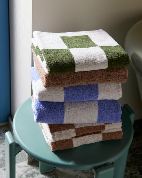 Asciugamani da bagno, Asciugamano per il viso Check, matcha, Verde