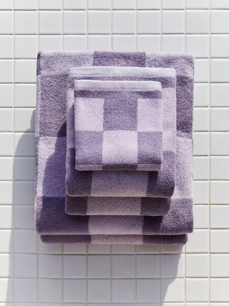 Hand towels & washcloths, Check wash cloth, 30 x 30 cm, lavender, Purple