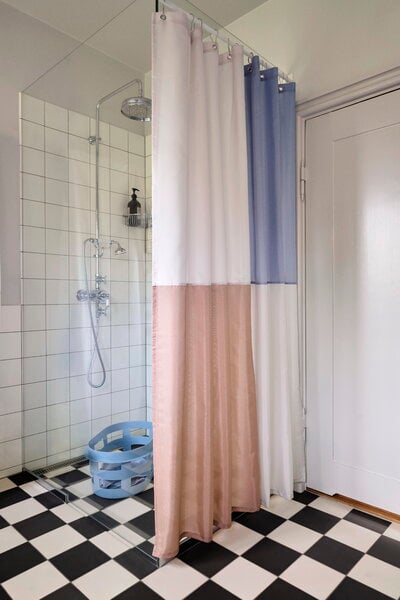 Shower curtains, Check shower curtain, blue, Multicolour
