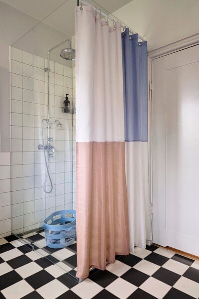 Rideaux de douche, Rideau de douche Check, bleu, Multicolore