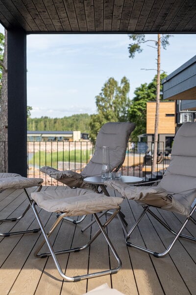 Outdoor lounge chairs, Chico Soft Outdoor footstool, aluminium - beige, Beige