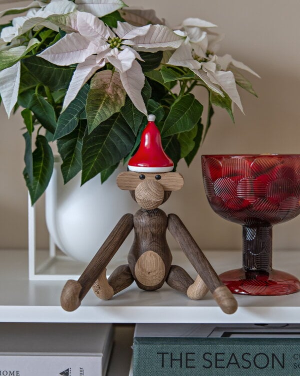 Figurinen, Weihnachtsmannmütze für Wooden Monkey, klein, Rot