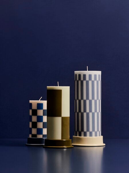 Candleholders, Column candleholder, large, lime white, Yellow