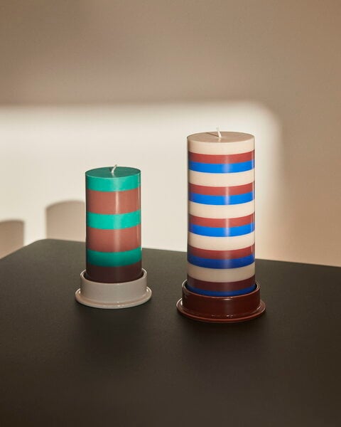 Candele, Candela Column, S, verde - marrone, Marrone