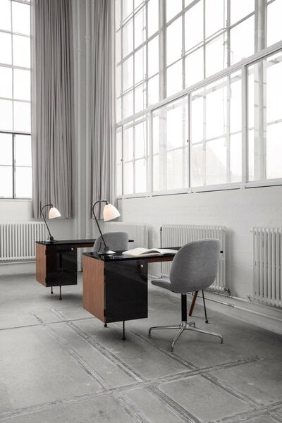 Kontorsskrivbord, 62 Desk, valnöt - svart, Svart