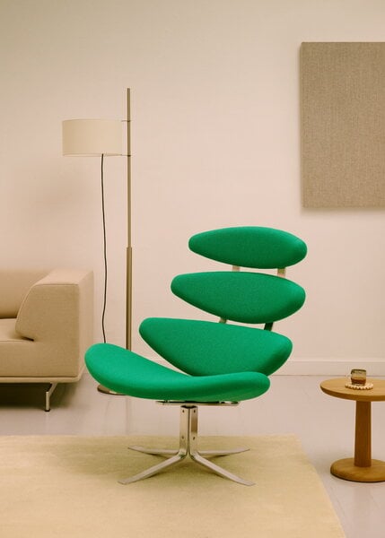 Poltrone, Sedia Corona, acciaio spazzolato - Vidar 932, Verde
