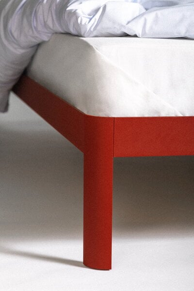 Lits, Cadre de lit avec lattes, rouge profond, Rouge
