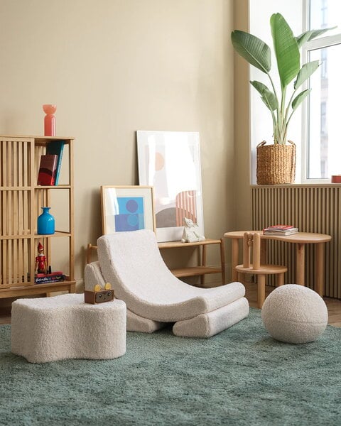 Kids' furniture, Moon chair, cream white, White
