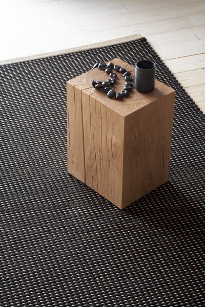 Cotton rugs, Duetto 1 rug, natural - black, Black
