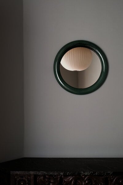 Wall mirrors, Duplum reactive mirror, electric jade, Green