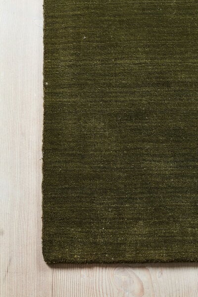 Wool rugs, Earth rug, moss green, Green