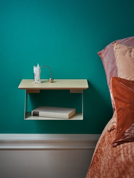 Wall shelves, Edgy Wood shelf, eggshell - ash, Natural