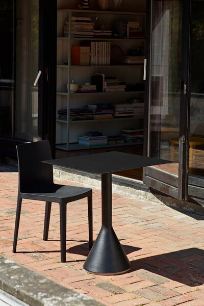 Terassipöydät, Palissade Cone pöytä, 65 x 65 cm, antrasiitti, Musta