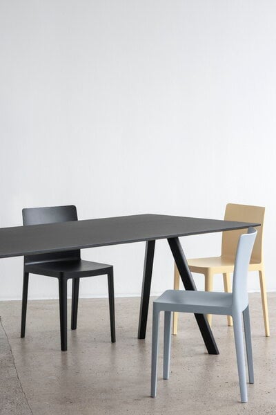 Tavoli da pranzo, Tavolo CPH30 2.0, 200 x 90 cm, impiallacciatura rovere nero, Nero