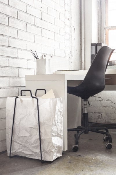 Magazine racks, Helsinki paper bag holder, white, White