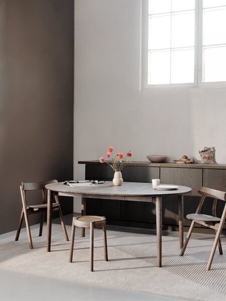 Ruokapöydät, Expand ruokapöytä, 120 cm, jatkettava, savustettu tammi, Ruskea