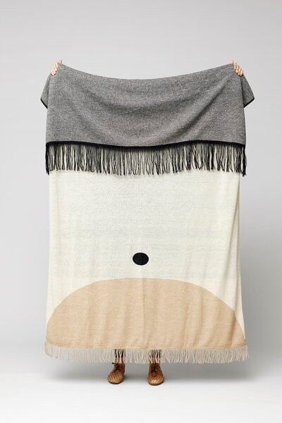 Blankets, Aymara plaid, 190 x 130 cm, pattern Cream, Beige