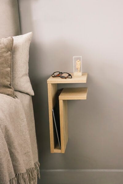 Wall shelves, F-shelf, right, oak, Natural