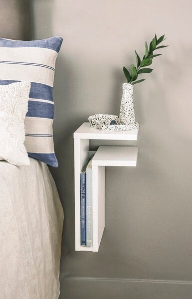 Wall shelves, F-shelf, right, white, White