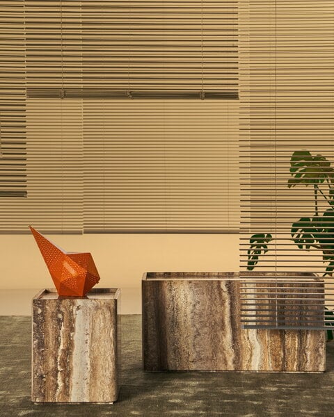 Coffee tables, Pietra side table, 30 x 80 x 40 cm, sepia travertine, Beige