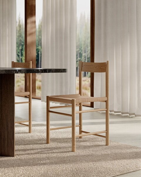 Brdr. Krüger F chair, oiled oak - paper cord | Finnish Design Shop