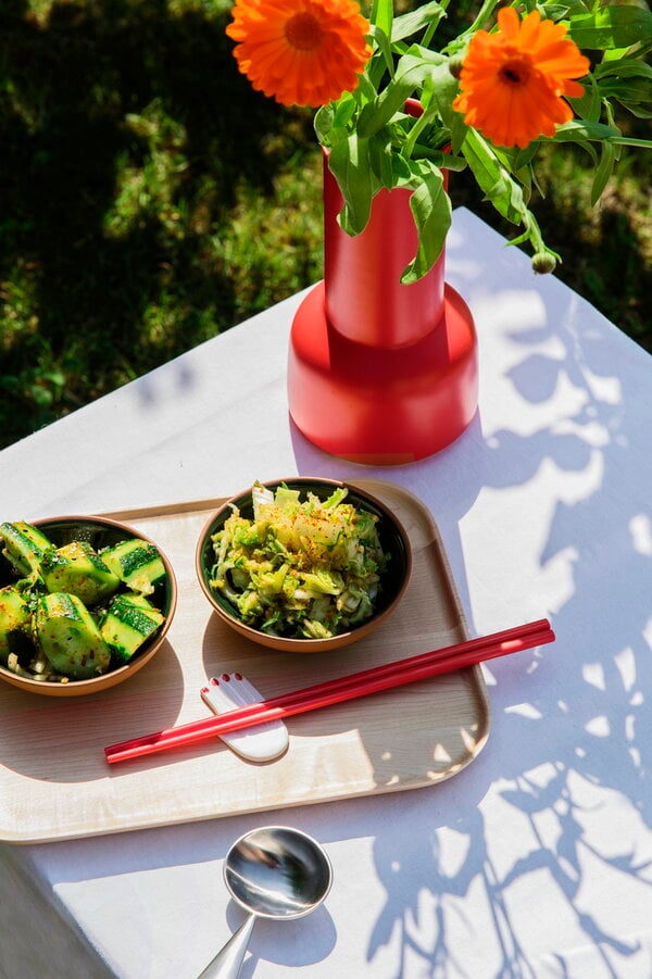 Bowls, Earth bowl 0,2 L, set of 3 + tray, moss green, Orange