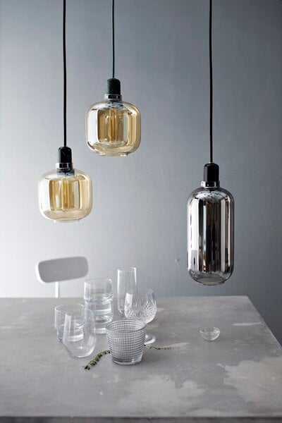 Pendant lamps, Amp pendant, large, smoke - black, Black