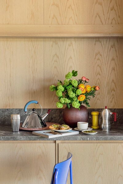 Coffee pots & teapots, Pulcina espresso coffee maker, 3 cups, aluminium - red, Silver