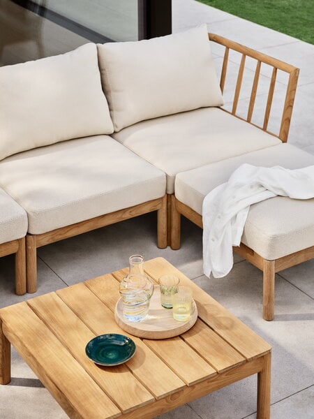 Outdoor sofas, Tradition spacer module, teak - light sand, Beige