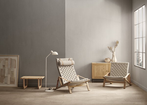 Carl Hansen & Søn FK11 Plico chair, oiled oak - natural linen | Finnish ...
