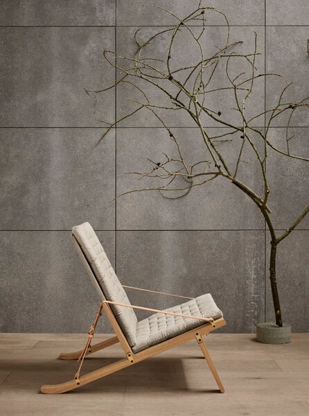 Armchairs & lounge chairs, FK11 Plico chair, oiled oak - natural linen, Natural