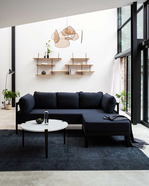 Sohvat ja daybedit, Easy 3-istuttava sohva, musta - tummansininen, Sininen