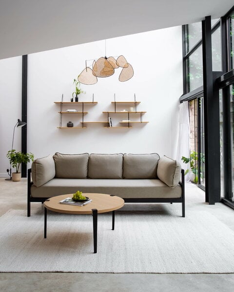 Sofas & daybeds, Easy 3-seater sofa, graphite black - sand beige, Beige