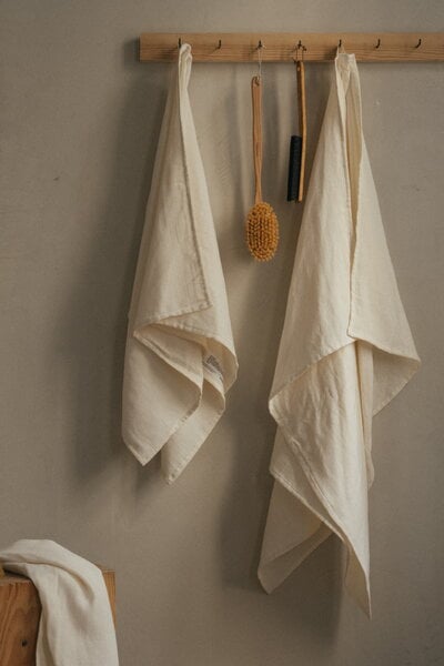 Teli da doccia, Telo da doccia Light Towel, bianco osso, Bianco