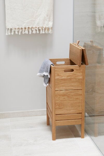 Cabinets, A Line laundry box, oak, Natural