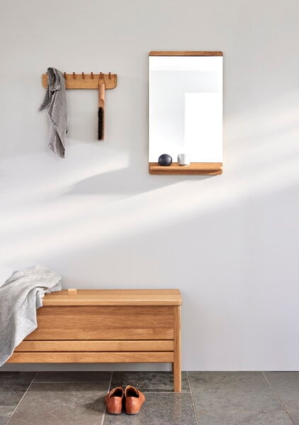 Wall mirrors, Rim wall mirror, oak, Natural