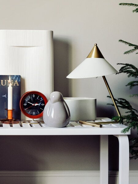 Table clocks, Chronopak table clock, walnut veneer, Brown