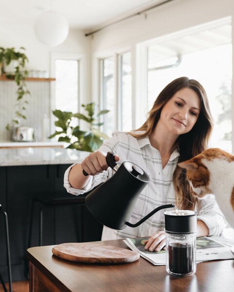 Stoviglie, Set per caffè filtro con bicchiere da degustazione Stagg X, Nero