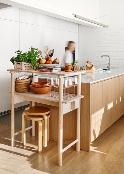 Stools, Aalto stool 60, birch, Natural