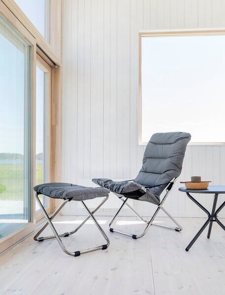 Outdoor lounge chairs, Olefine cushion for Fiesta armchair, grey, Black