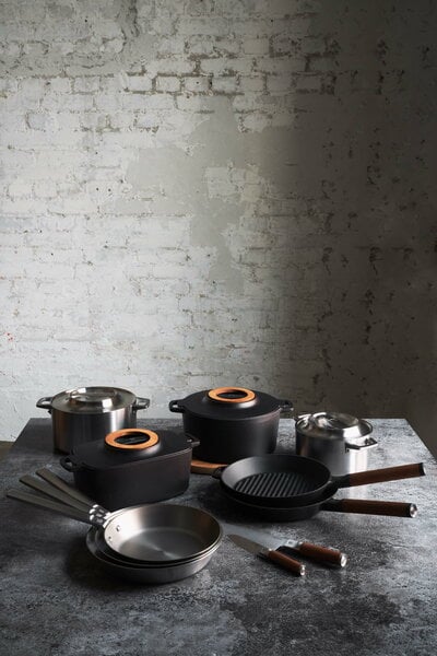 Frying pans, Norden cast iron grill pan, 26 cm, Black